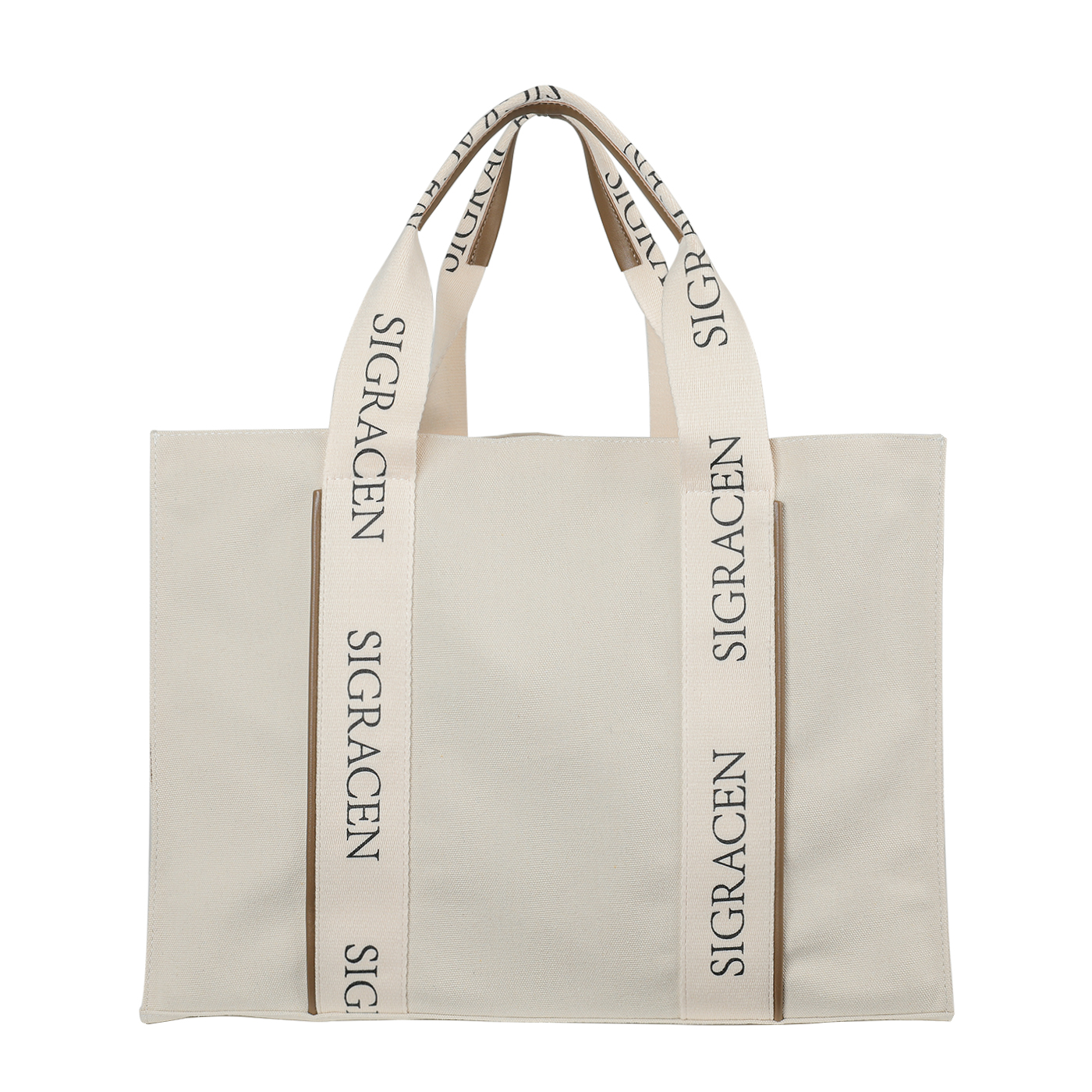 Custom Logo Strap Canvas Tote Bag