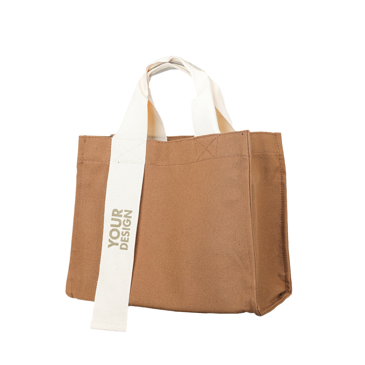 Horizontal Canvas Shoulder Tote Bag
