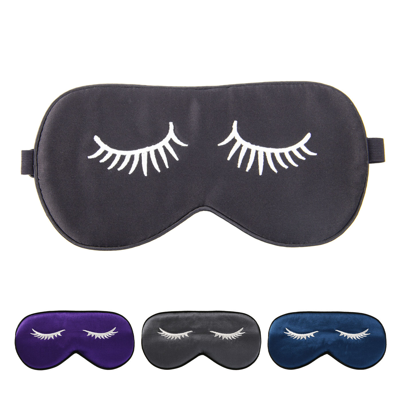 Custom Embroidered Soft Silk Eye Mask