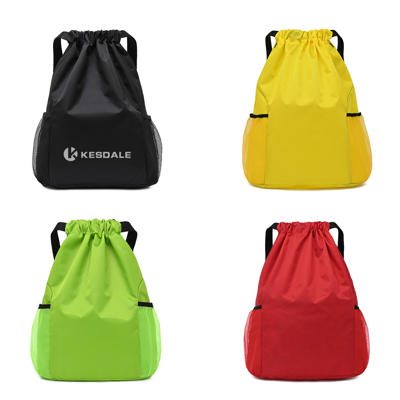Drawstring Backpack With Water Bottle Holder