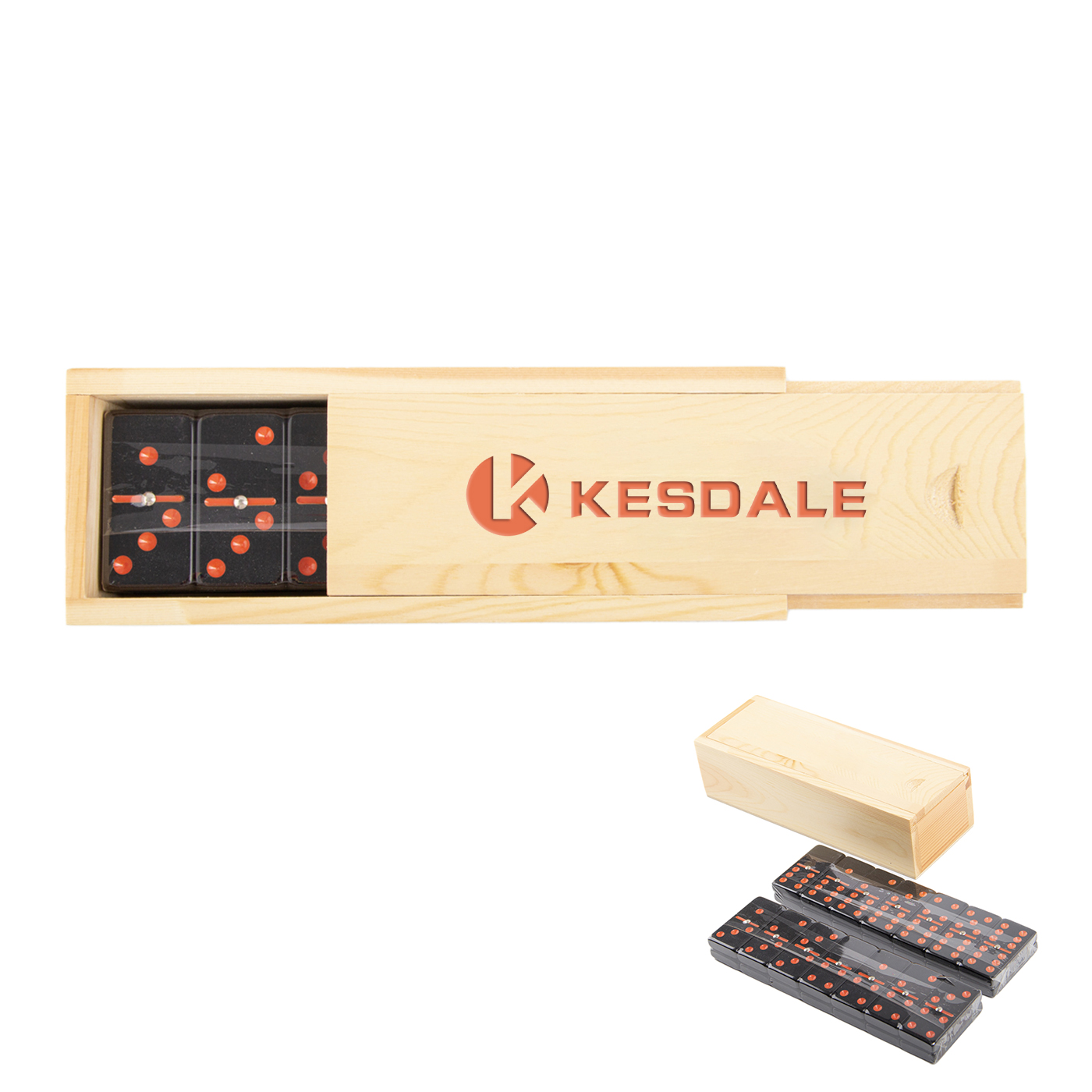 Portable Dominoes Set With Wooden Box