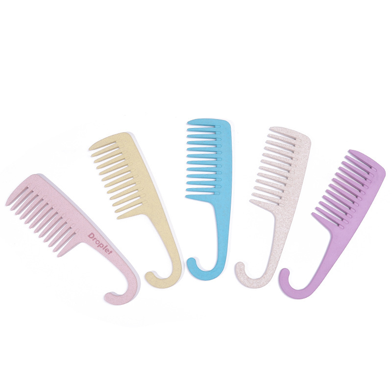 Custom Wheat Straw Comb With Curved Hook Handle