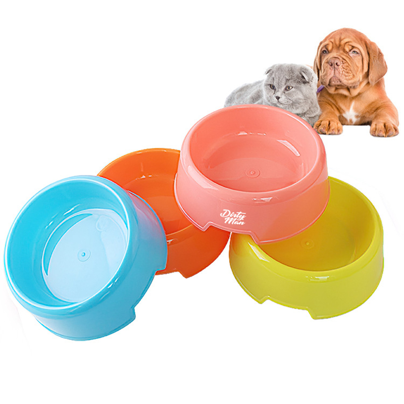 Plastic Round Feeding Dog Bowl
