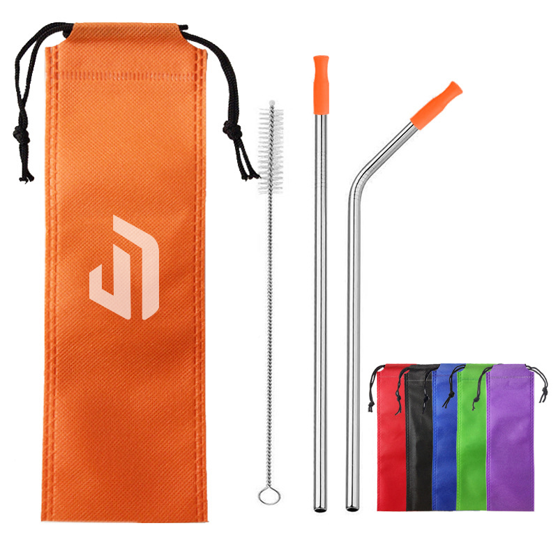 Reusable Straw Set With Pouch