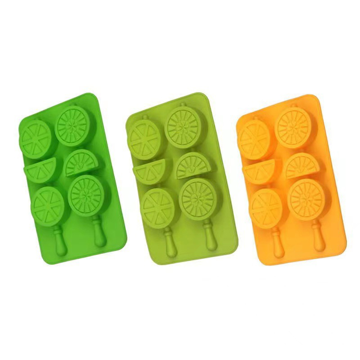 Silicone Lemon Slice Shaped Ice Cube Tray
