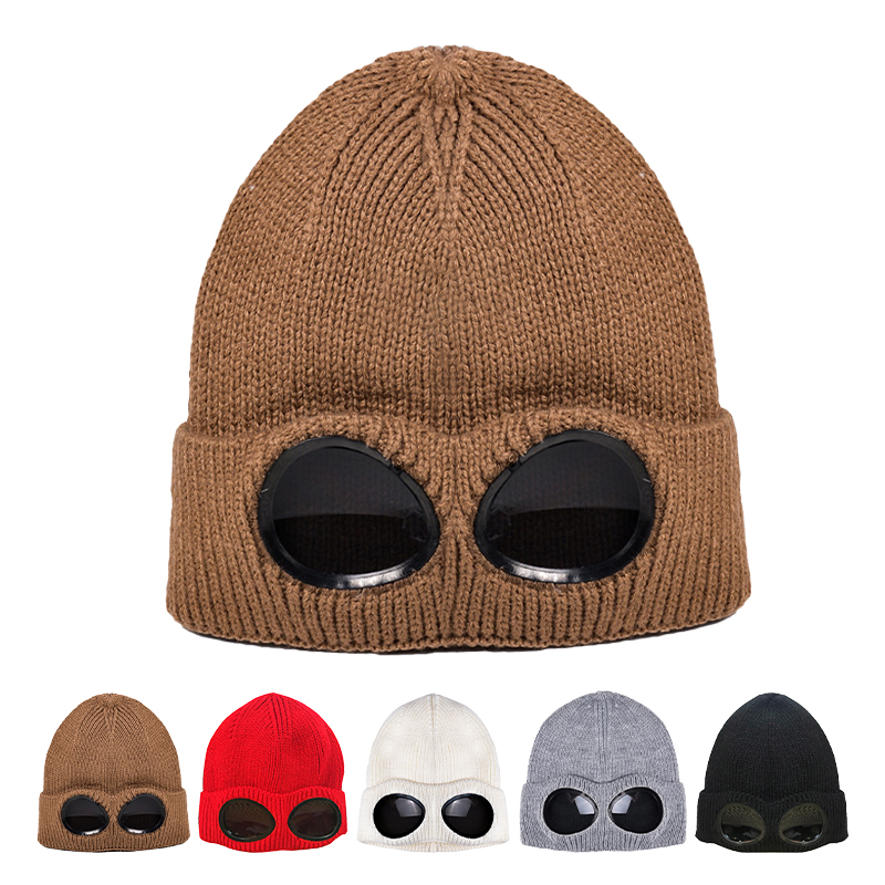 Goggle Knitted Beanie Hat