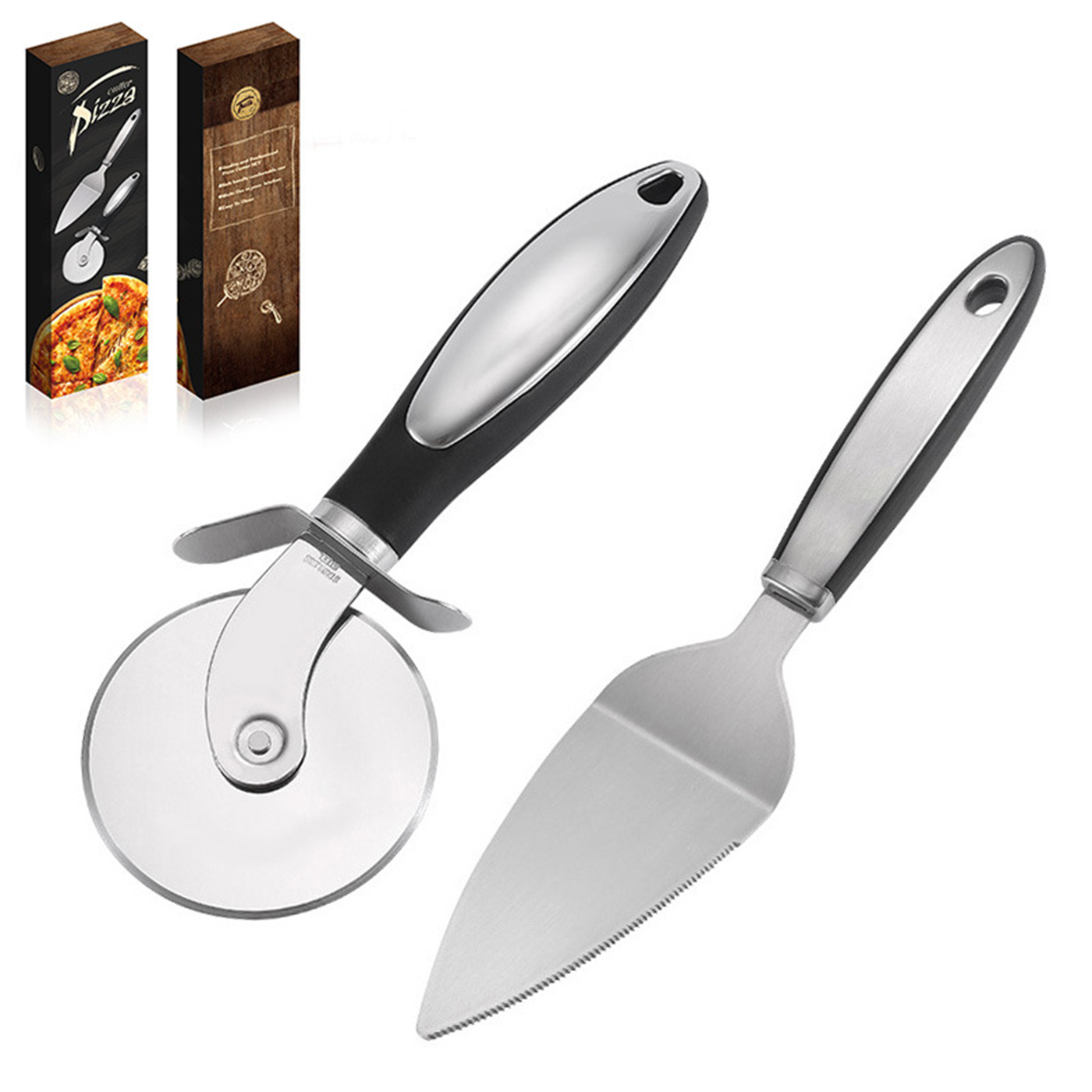 Pizza Cutters Wheel Server Shovel