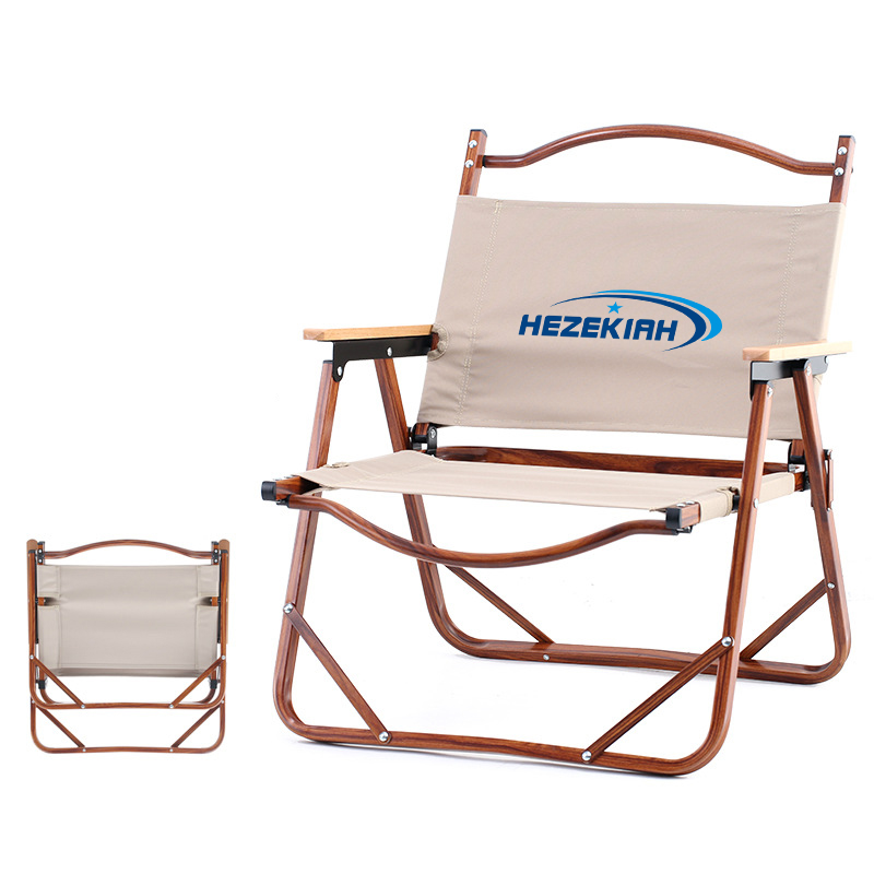 Portable Wood Grain Camping Chair