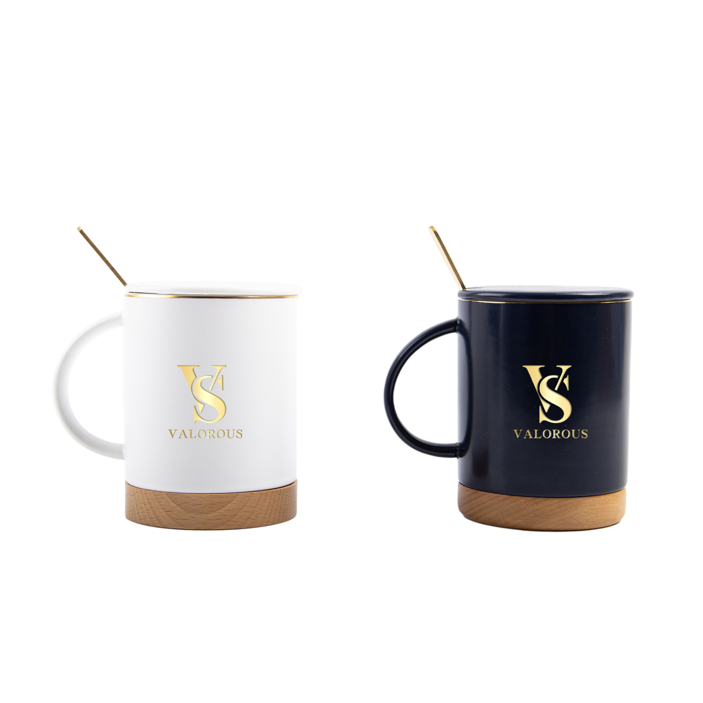 Wood Bottom Ceramic Mug