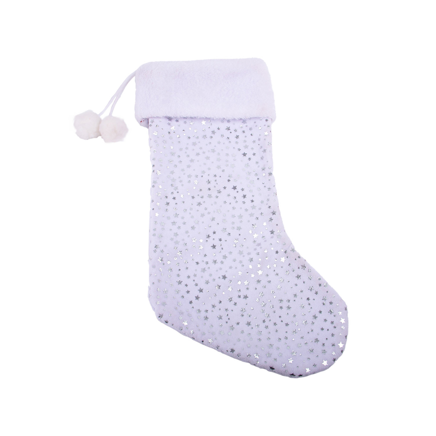 Glitter Christmas Stocking With Satin Cuff