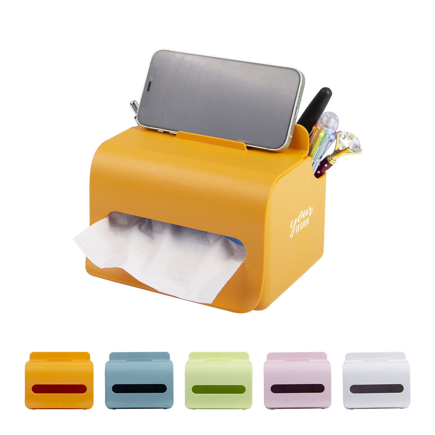 Multifunctional Tissue Box Organizer