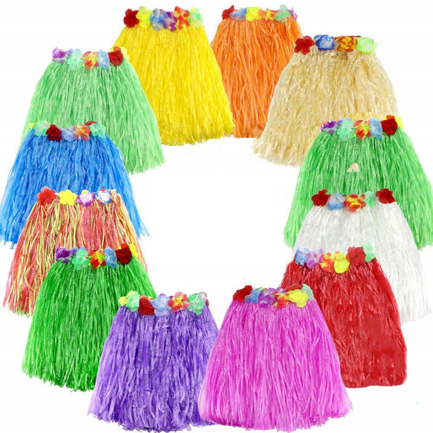 Hawaiian Luau Hula Grass Skirt