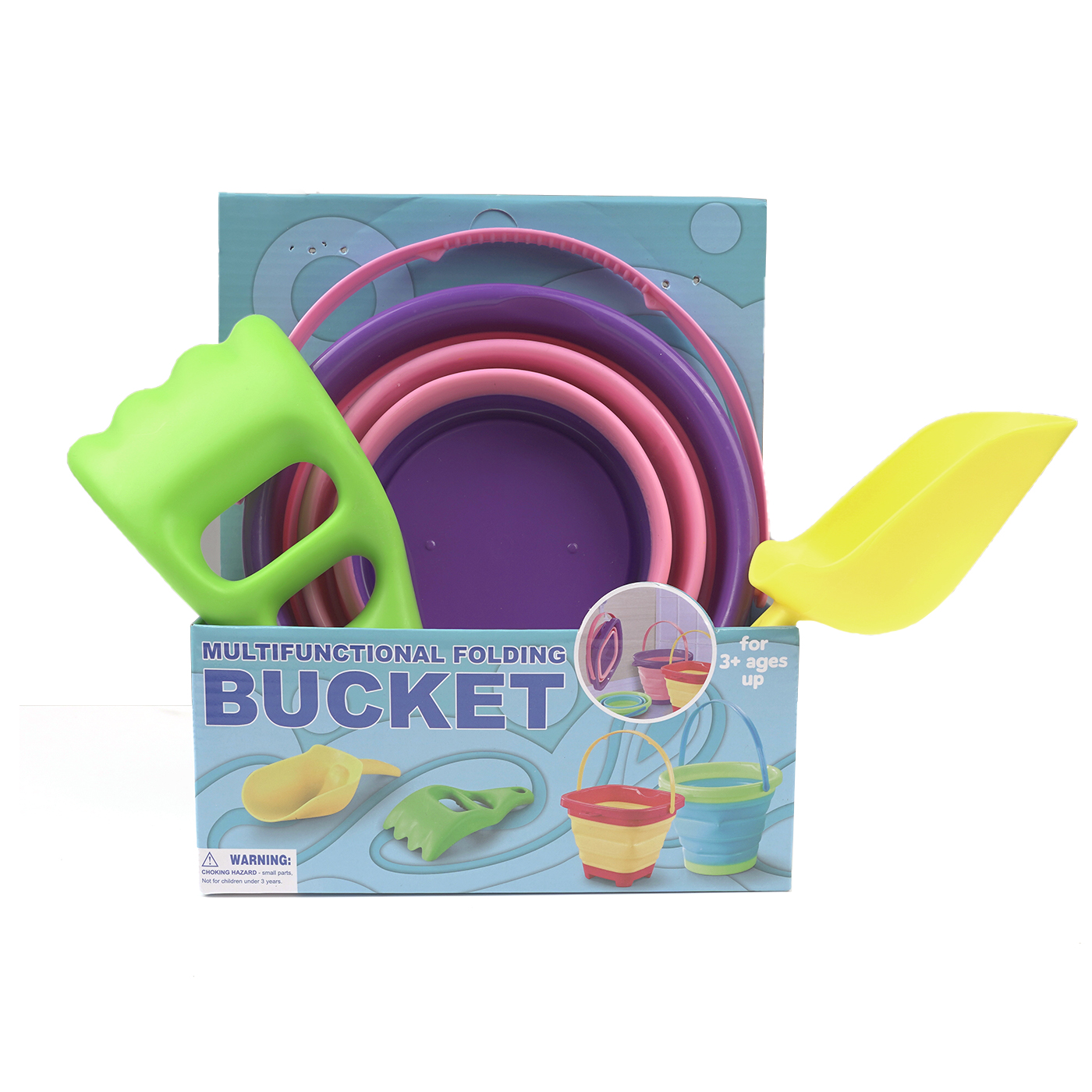 Collapsible Beach Sand Bucket Set