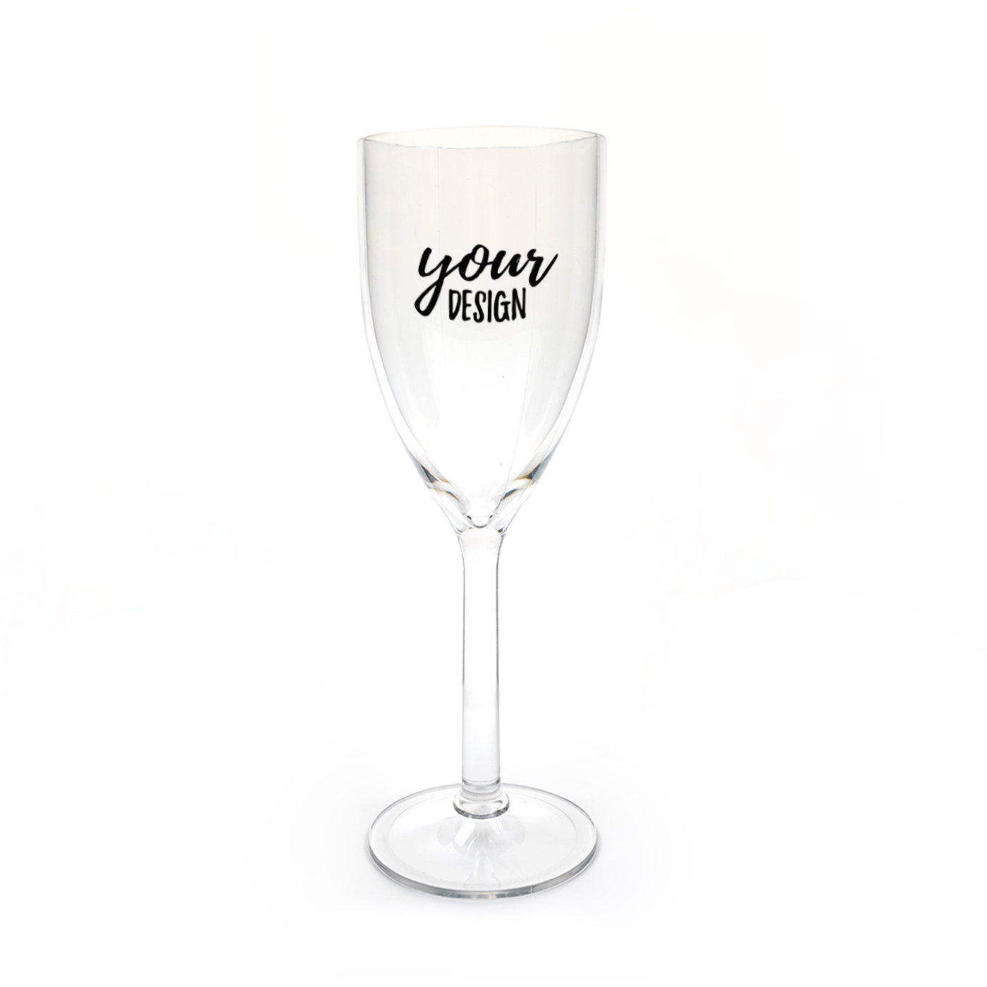 250ml Plastic Clear Champagne Glass
