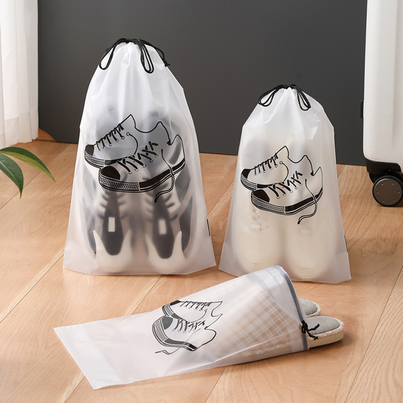 Transparent Waterproof Drawstring Dust Bag