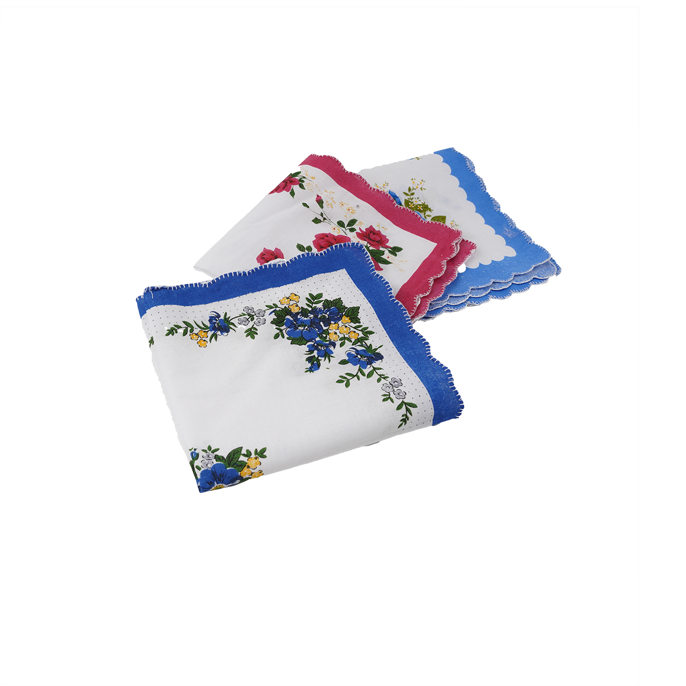 Women Vintage Floral Print Handkerchief
