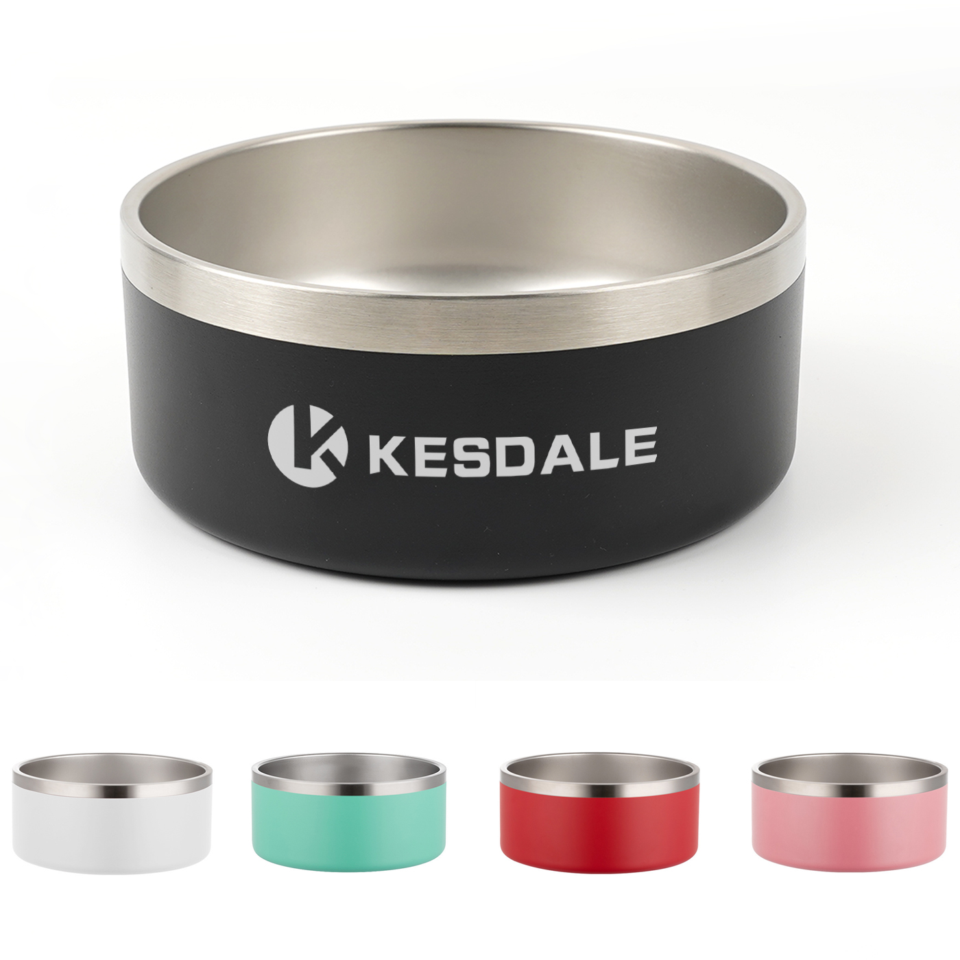 950ml Double Wall Stainless Steel Pet Bowl