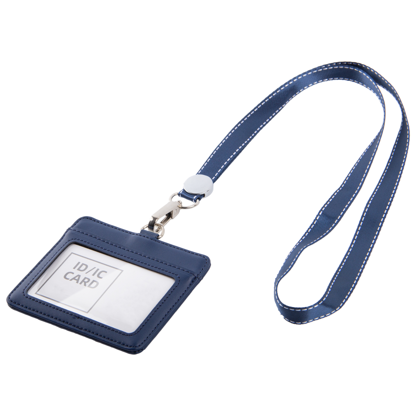 Leather ID Name Badge Card Holder