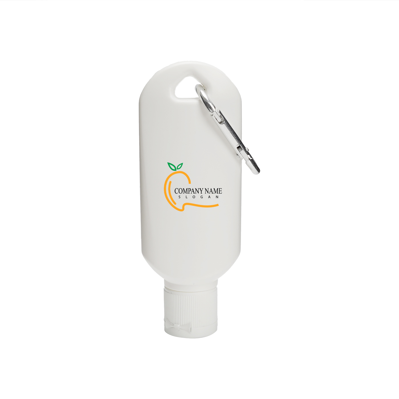 60ml Refillable Travel Bottle With Carabiner