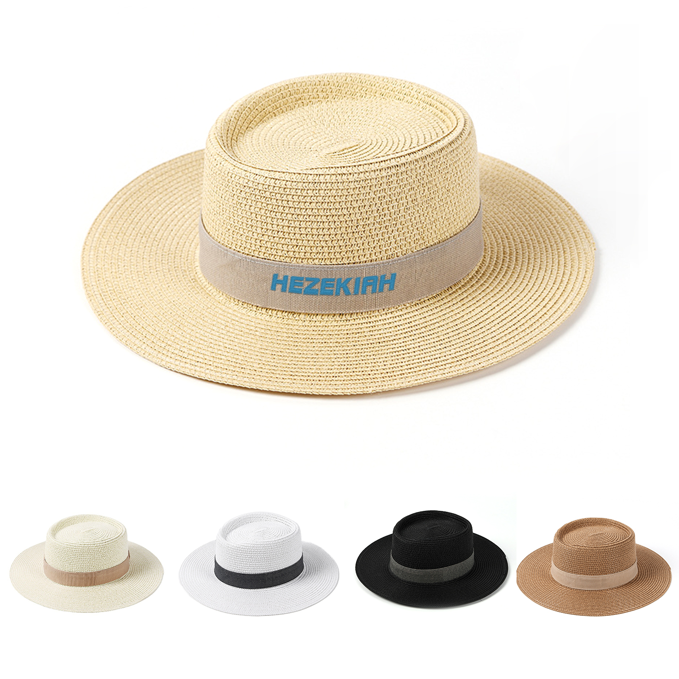 Wide Brim Natural Bamboo Straw Hat