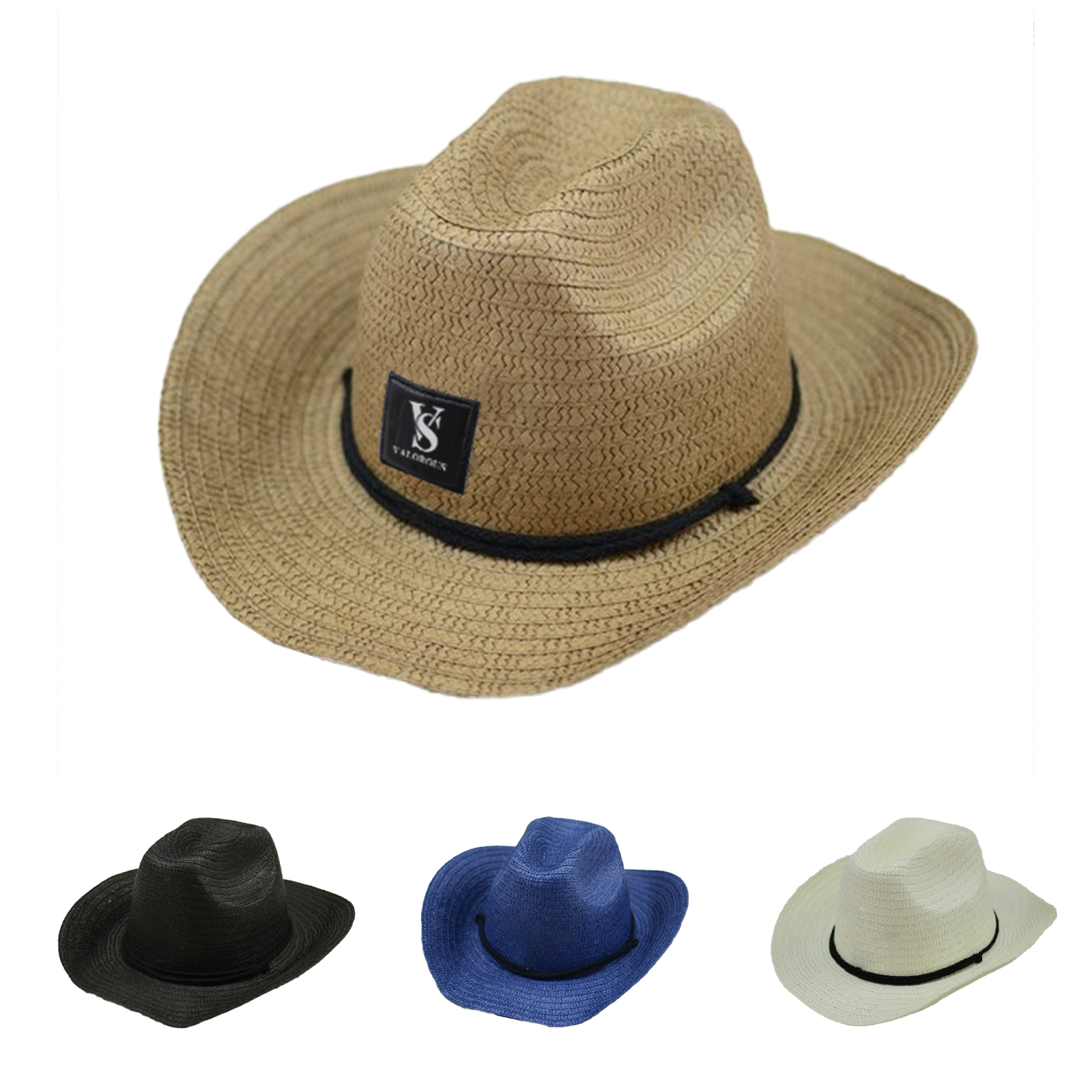 Wide Brim Western  Beach Sun Straw Hat