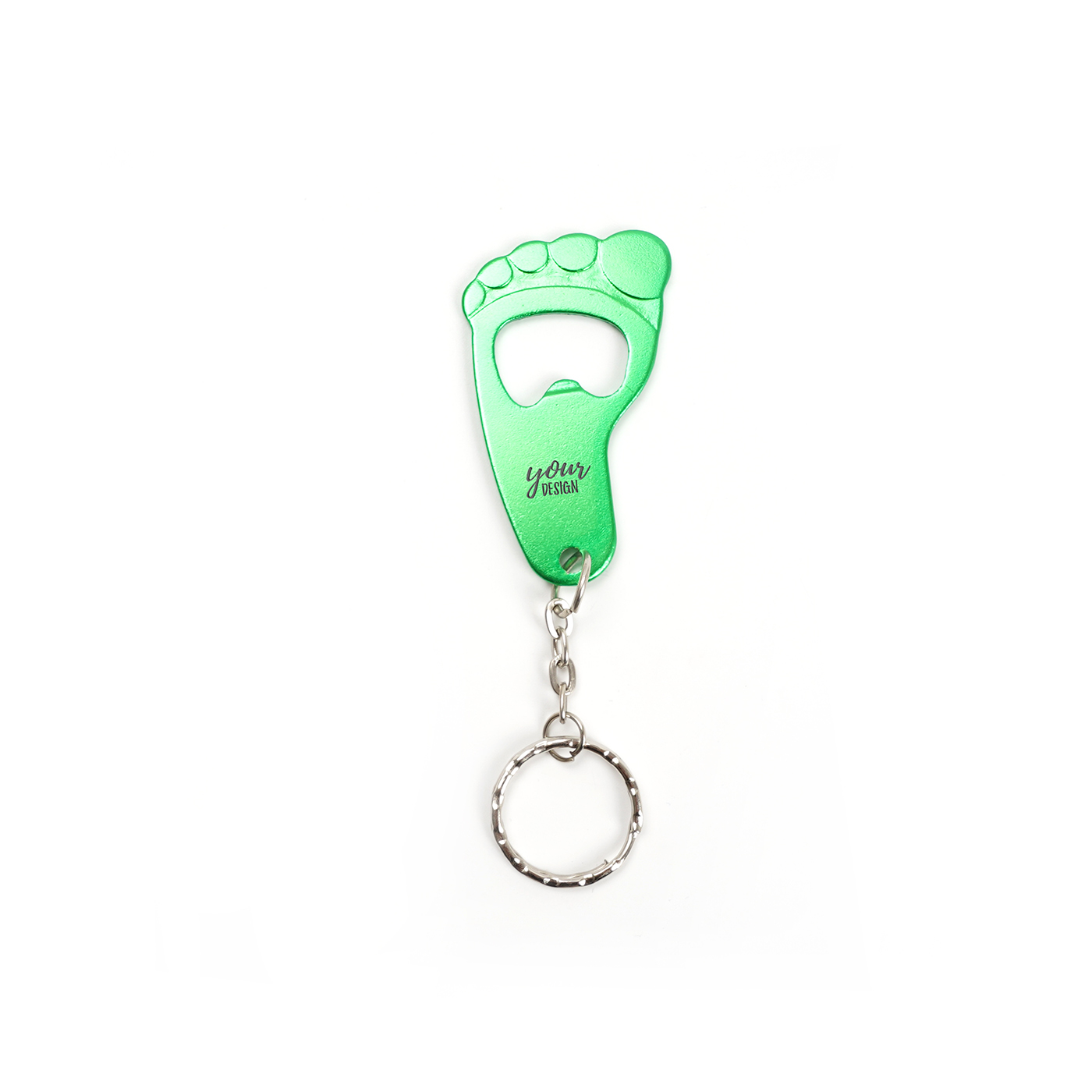 Foot Shape Bottle Opener With Keychain