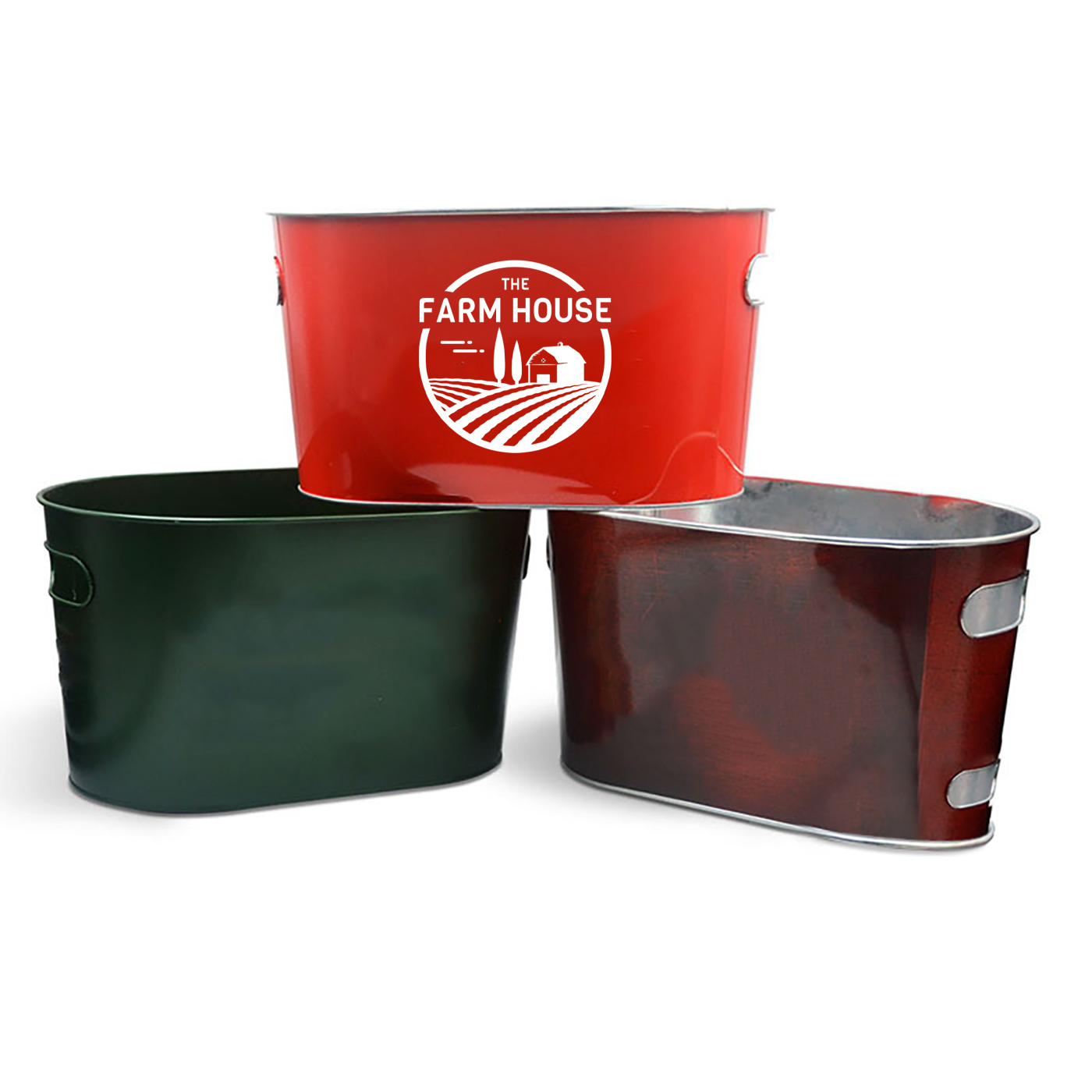 Printed 10L Oval Metal Beer Bucket