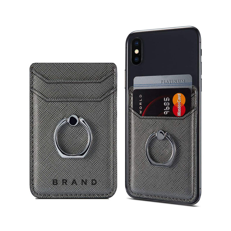  Phone Card Holder Wallet With Ring Stand