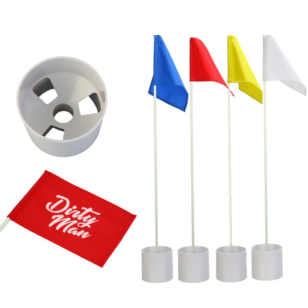 Putting Green Flags And Golf Hole Cup Set