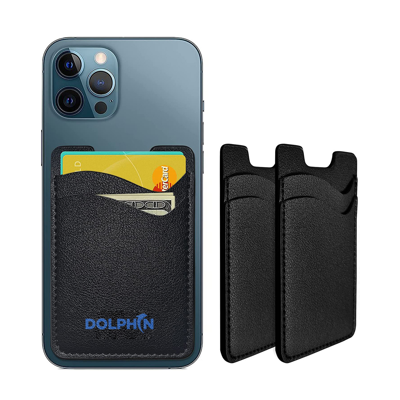 Leather Phone Wallet Stick On Card Holder