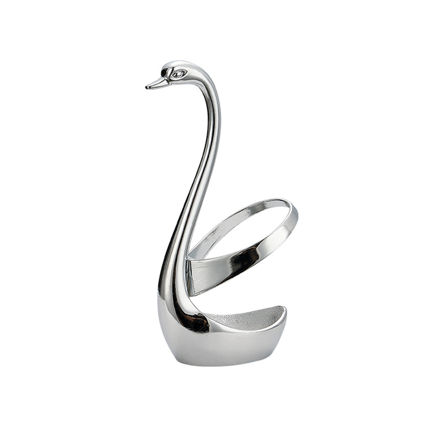 Elegant Silver Swan Base Holder