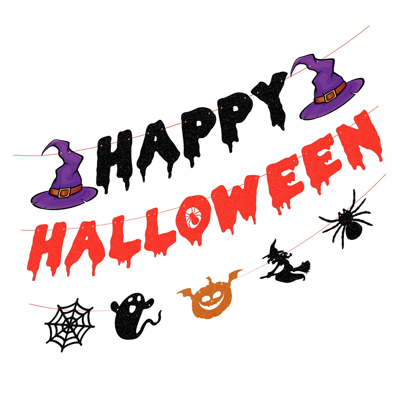 Halloween Party Decorations Banner