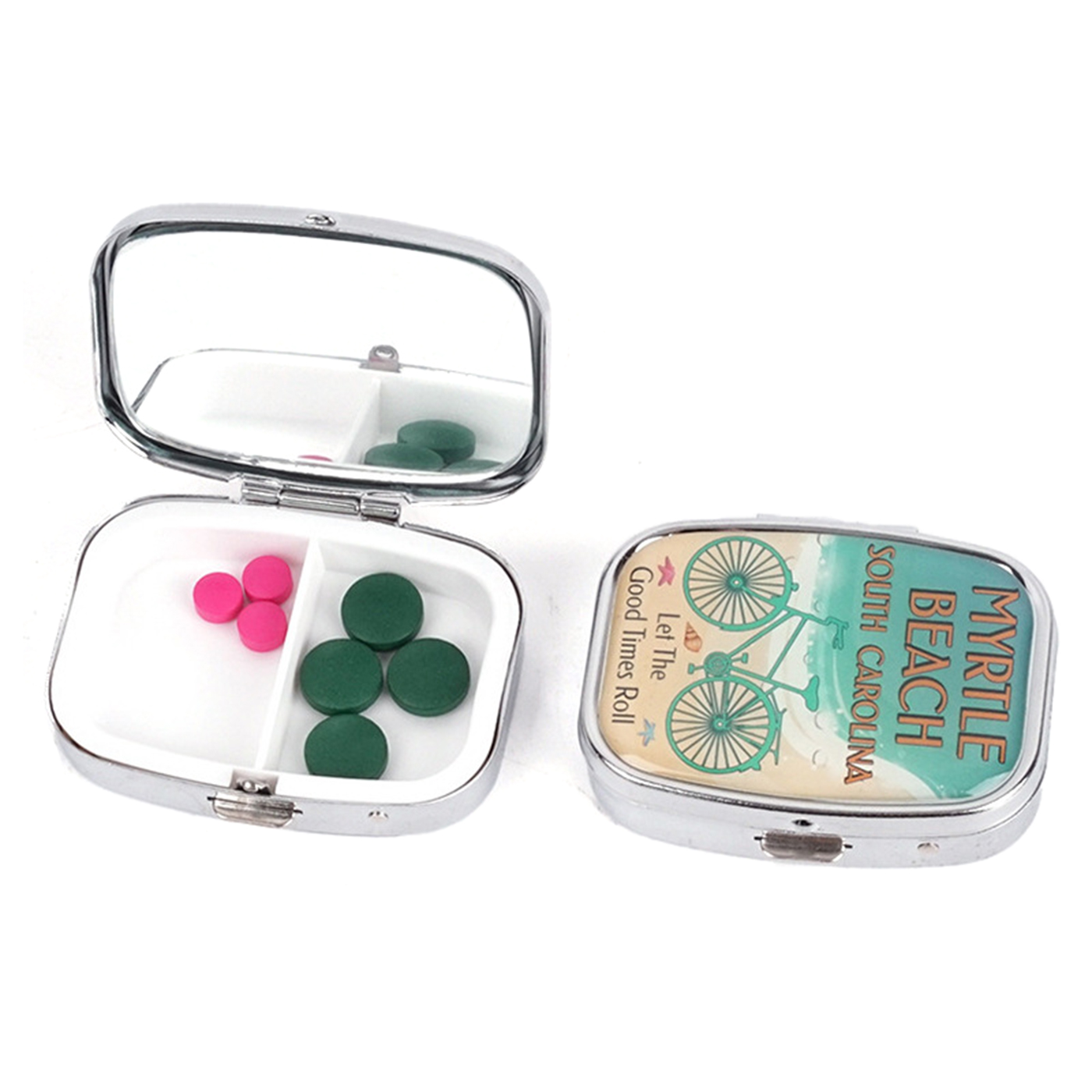 2 Compartment Pill Case 