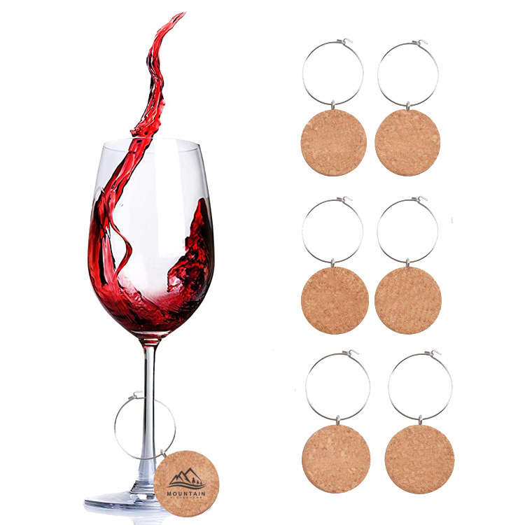 Personalised Cork Wine Glass Charms