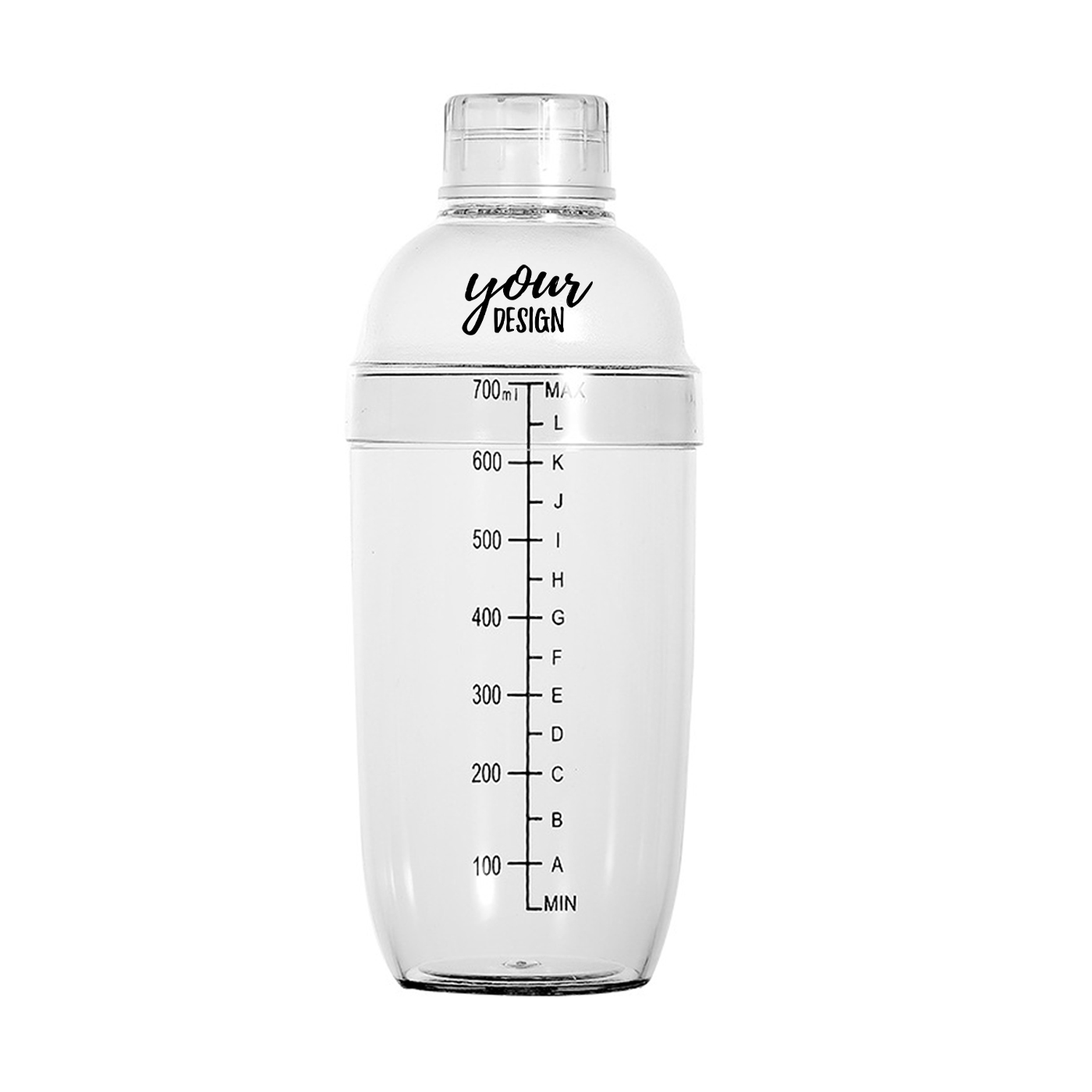 Clear Shaker Cup With Measurements
