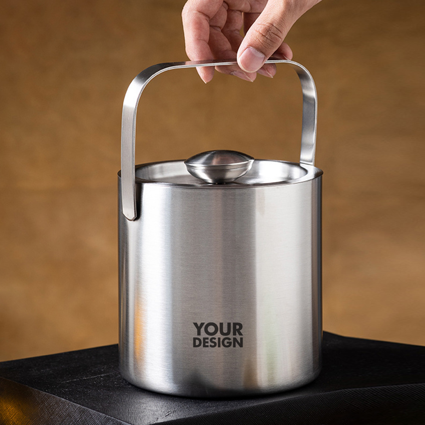 Stainless Steel Double Wall Insulated Ice Bucket 