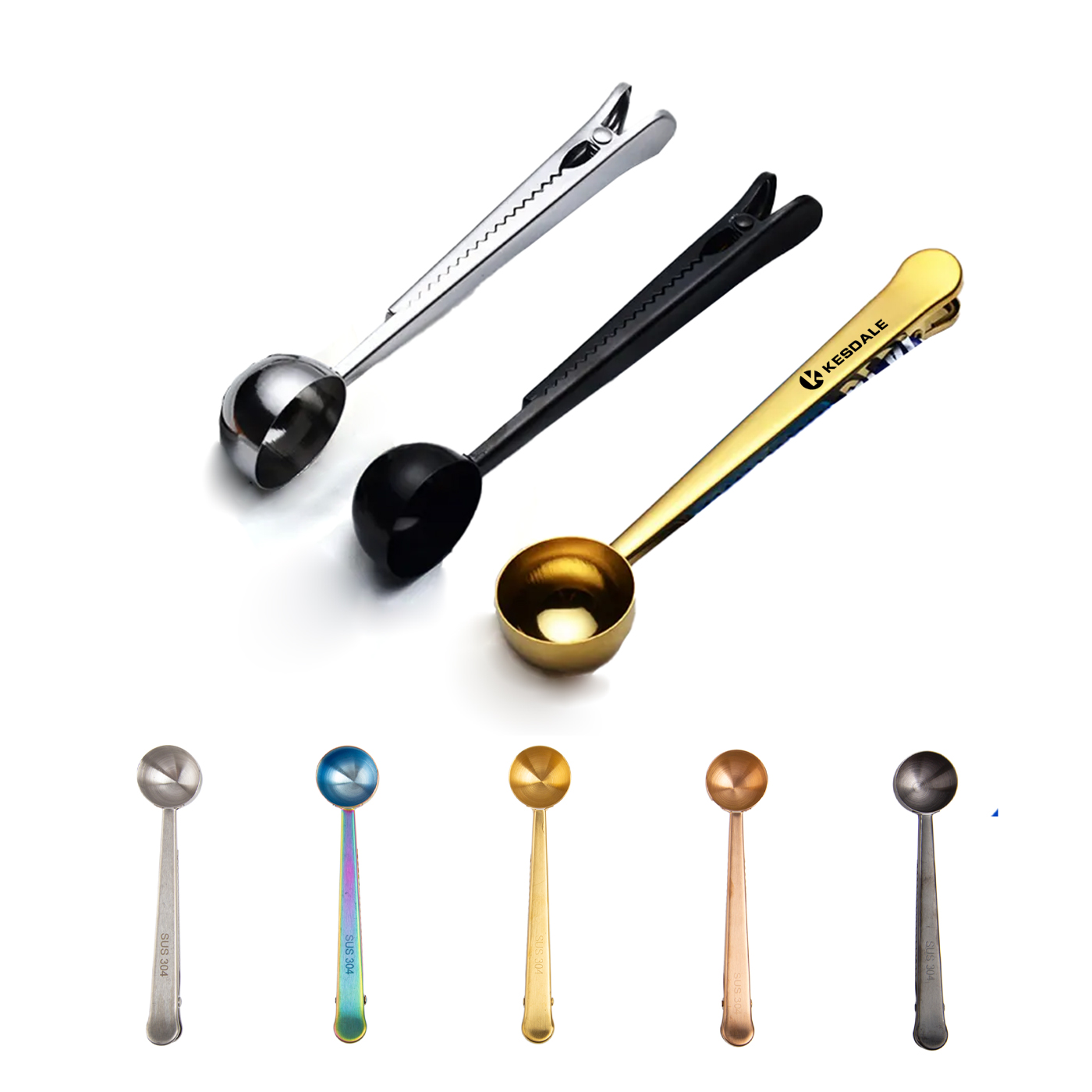 Stainless Steel Coffee Scoop Clip