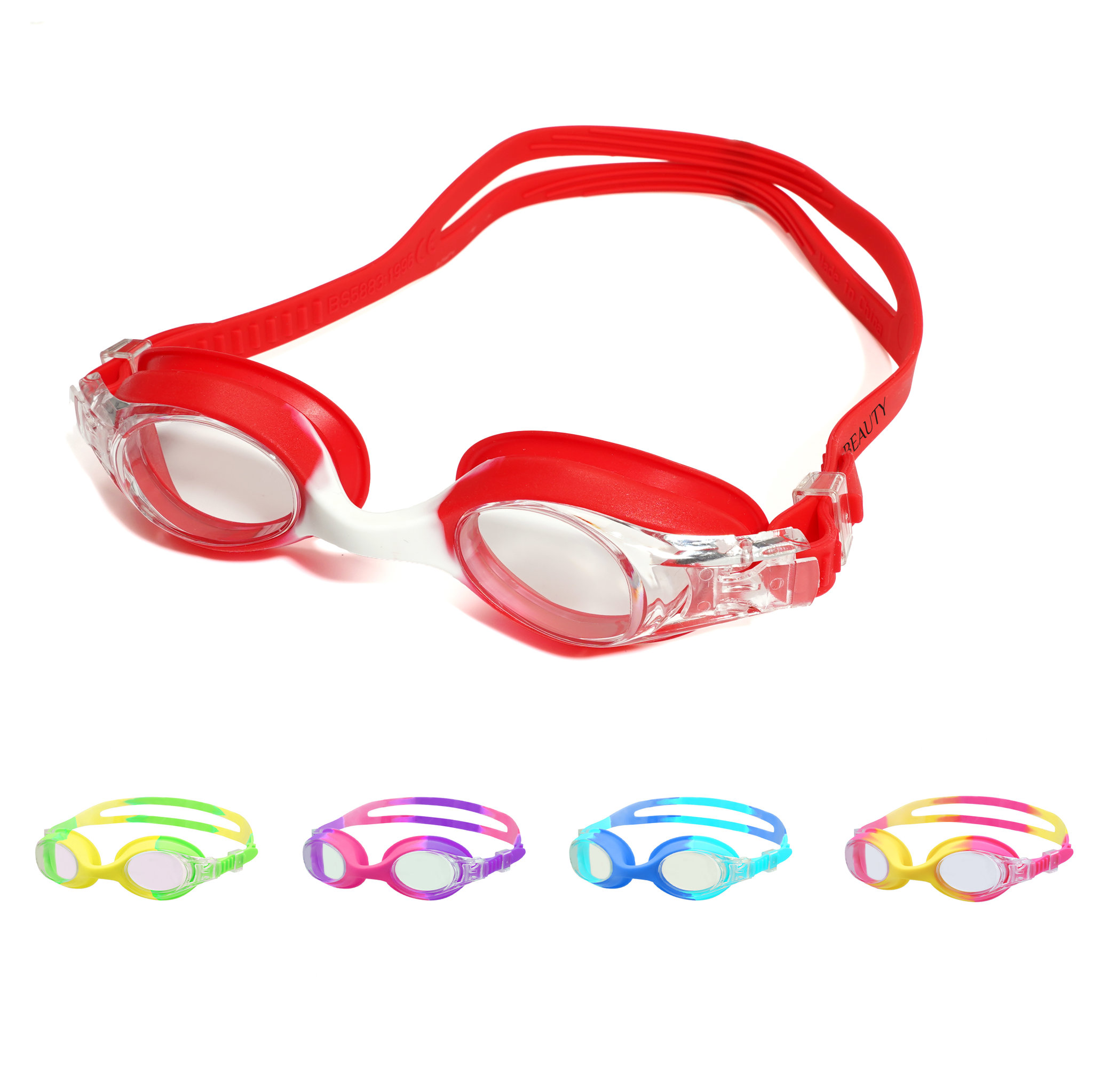 Kids Waterproof Silicone Swim Goggles