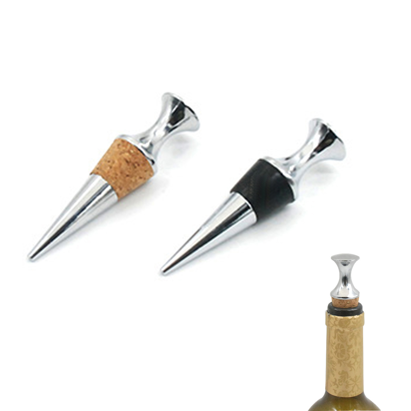 Stainless Steel Cork Wine Bottle Stoppers