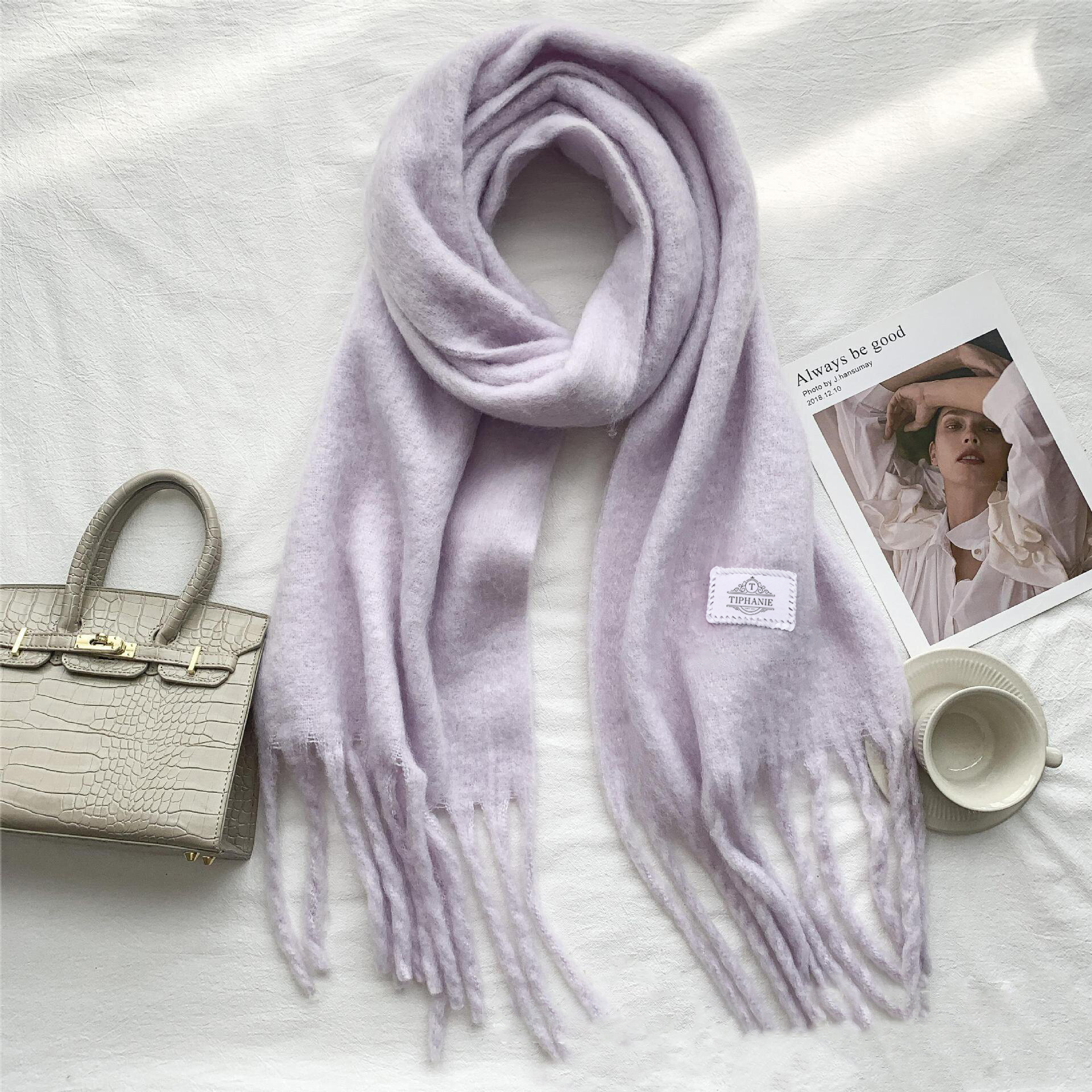 Women Winter Tassel Wool Scarf