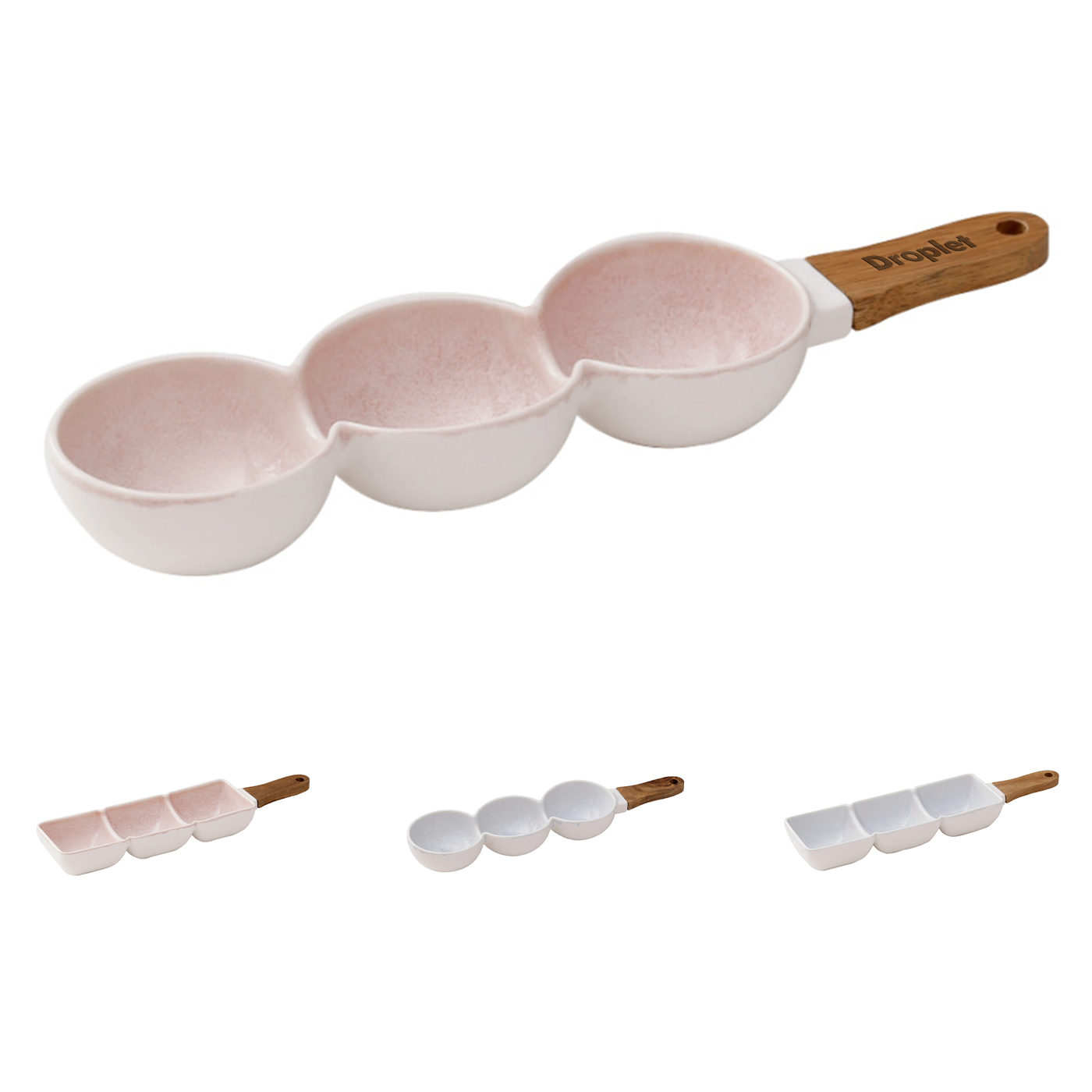 3-Compartment Appetizer Serving Tray