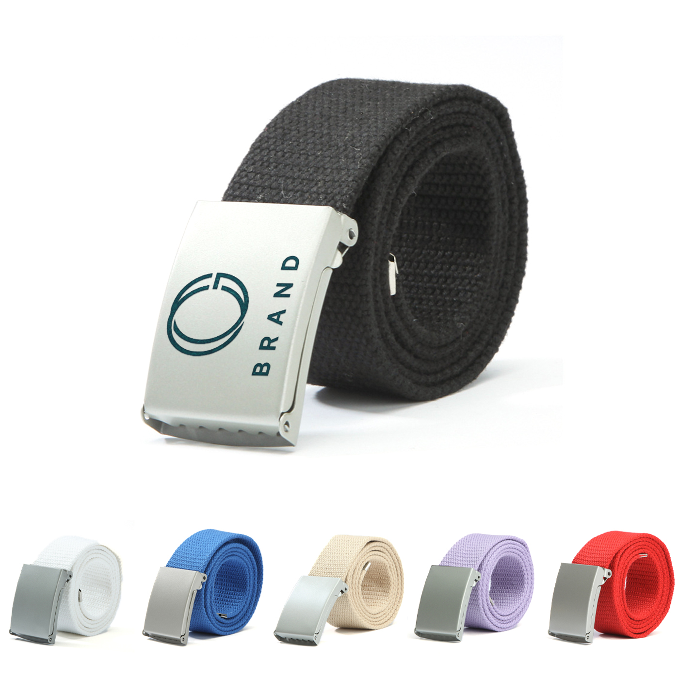 Canvas Belt With Metal Buckle