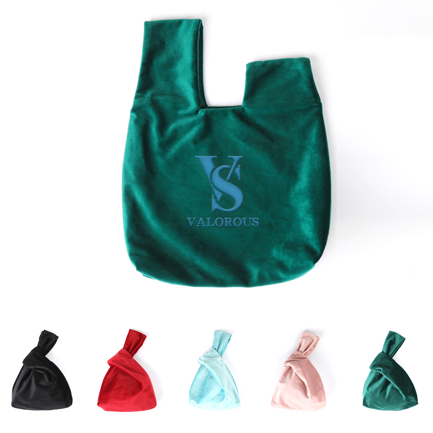 Velvet Knot Wristlet Bag 