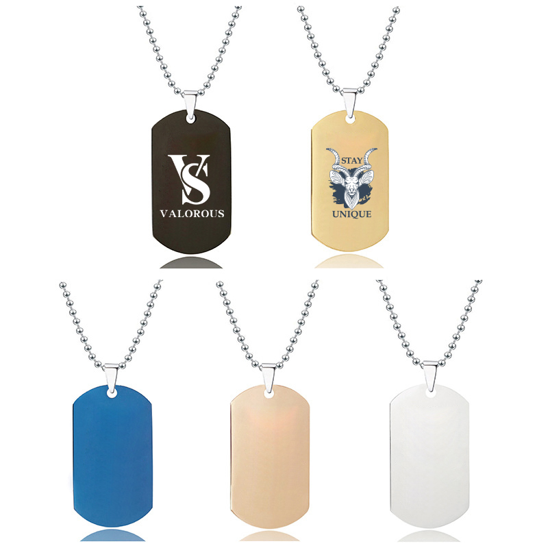 Dog Tag Pendant Necklace