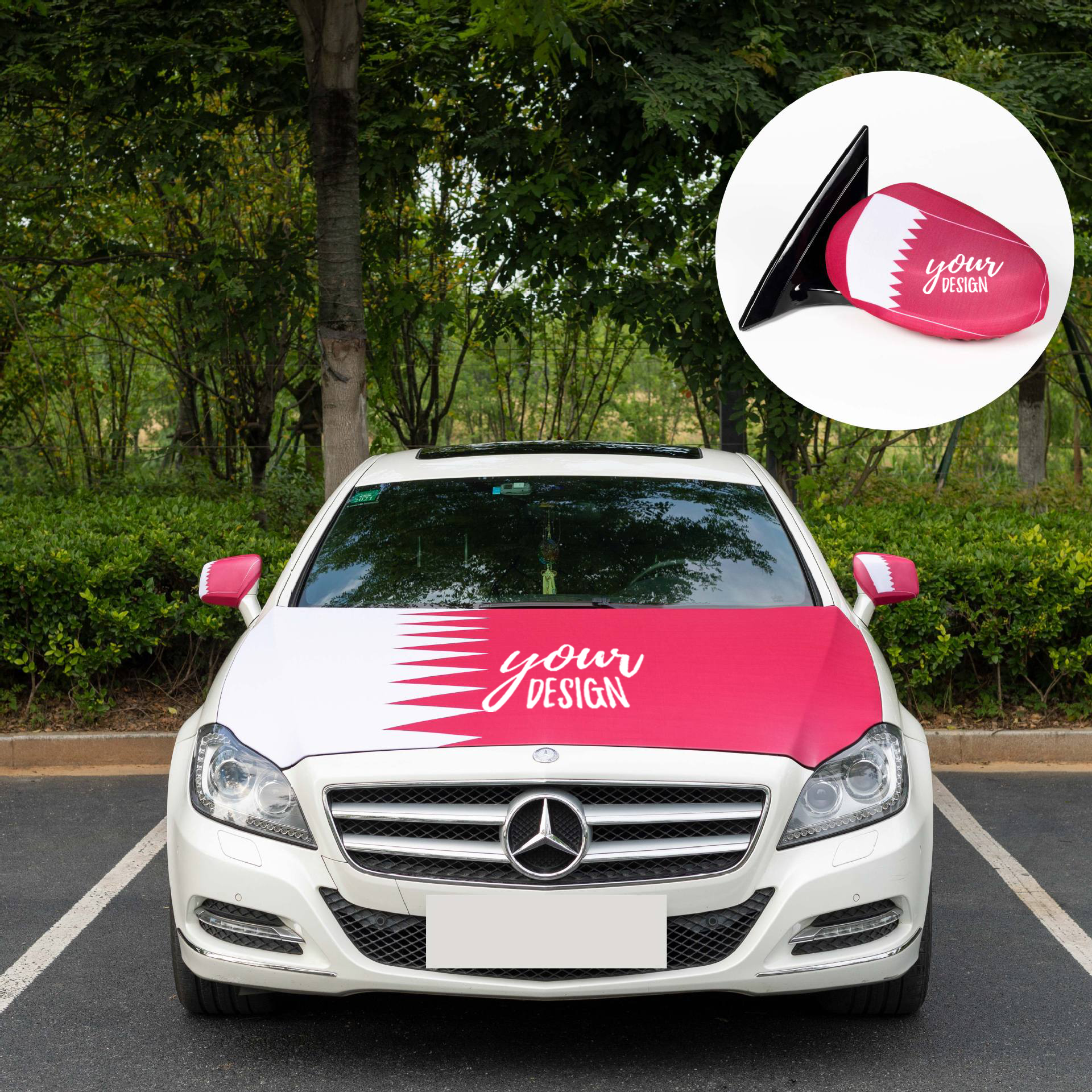 Personalized Custom Car Hood Cover Flag