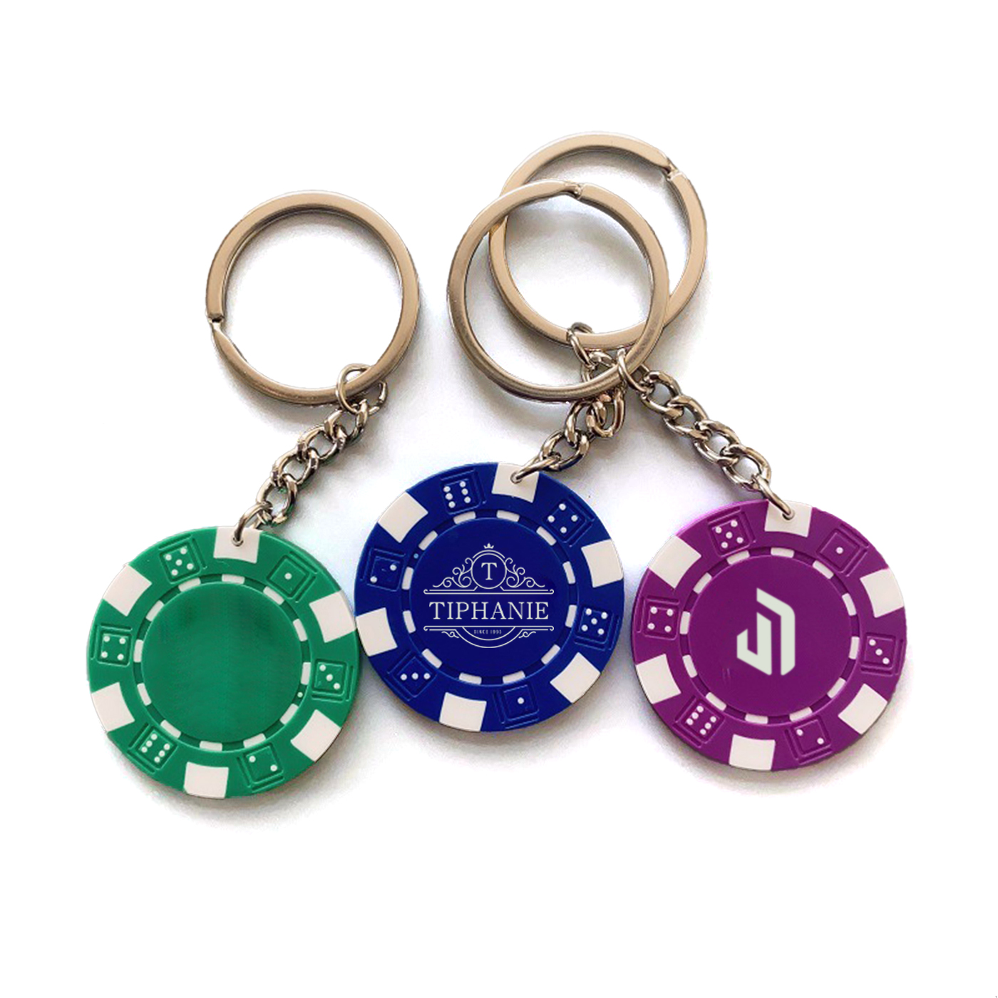 Personalised Poker Chip Keychain