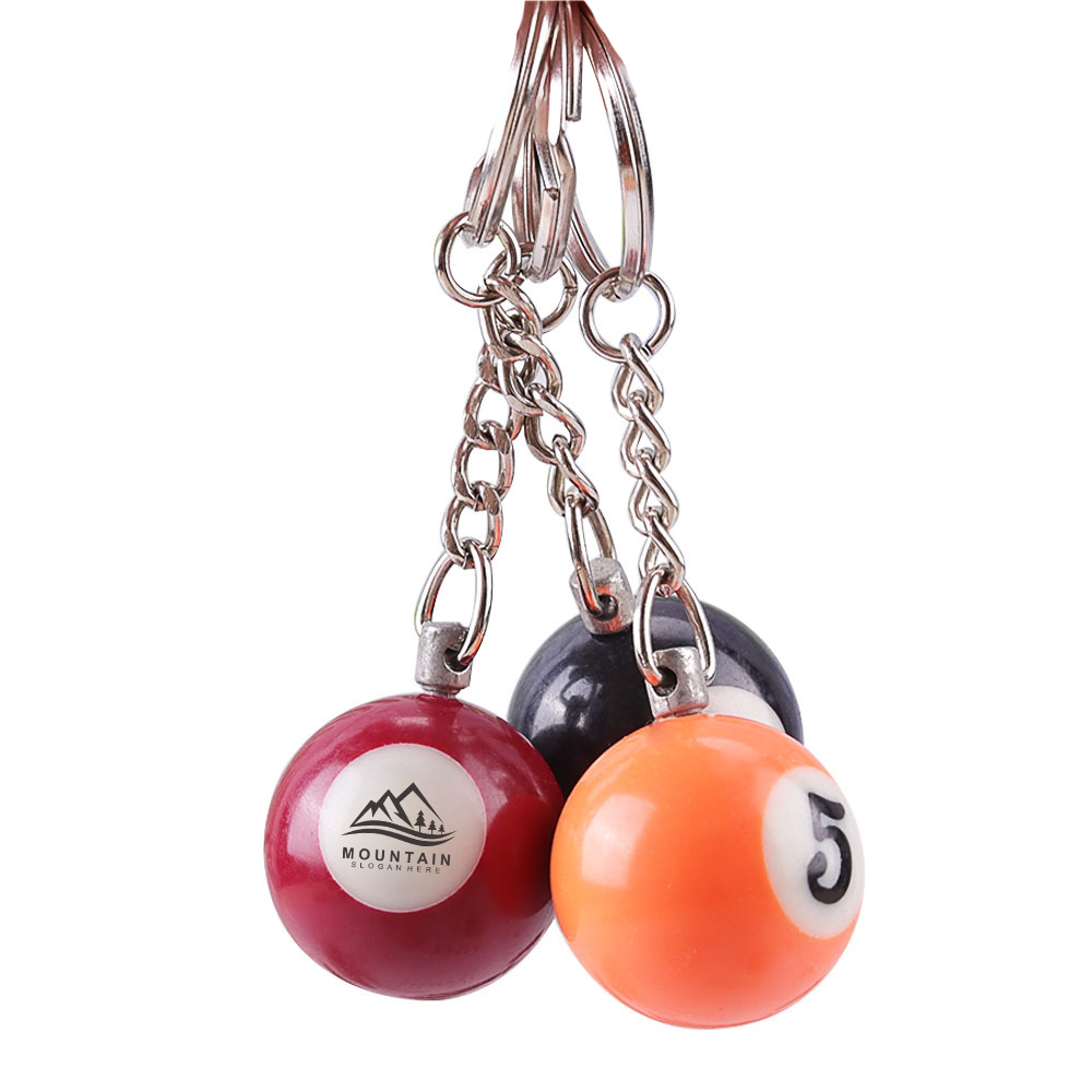 Personalized Pool Ball Keychain