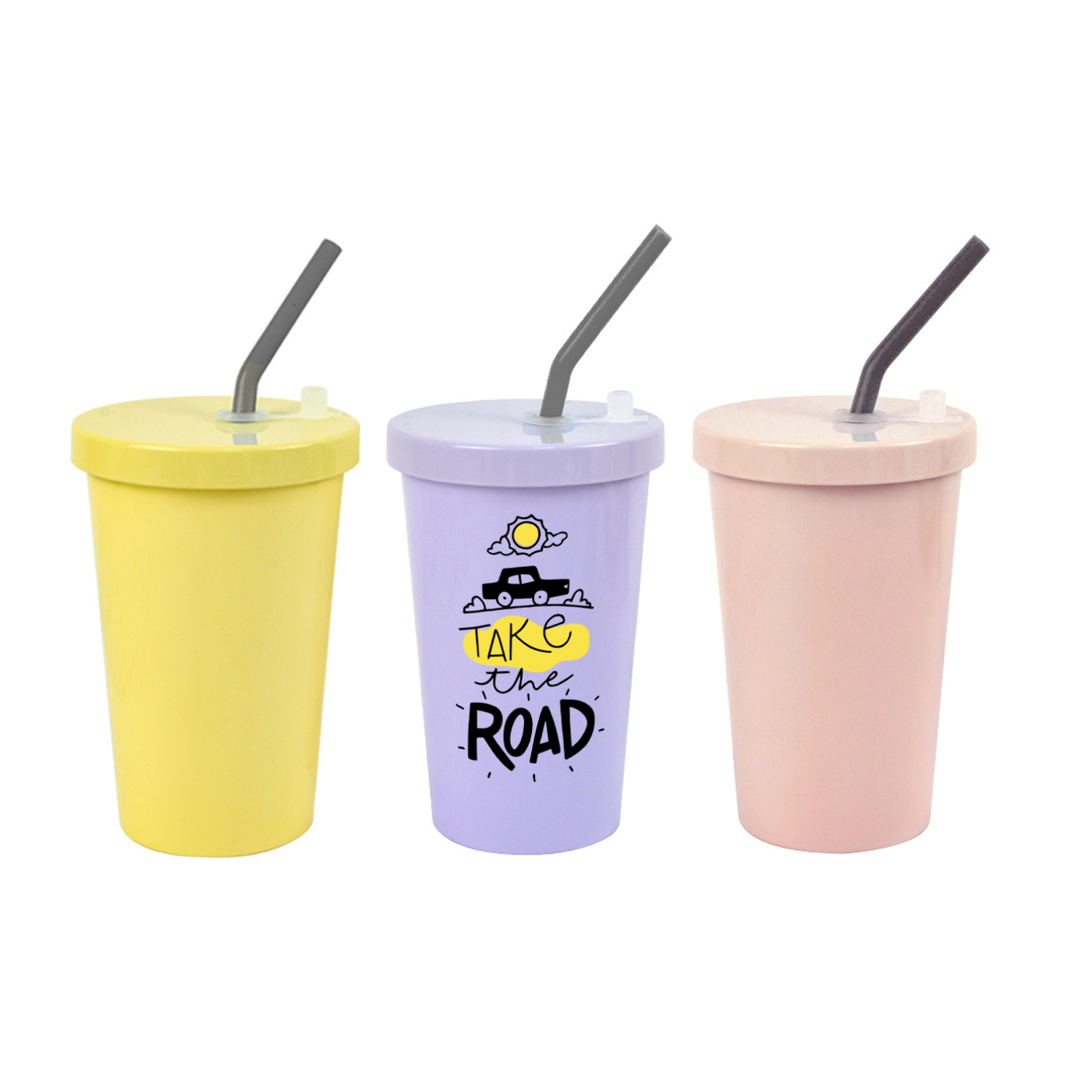 PLA Tumbler Cups With Lids And Straws