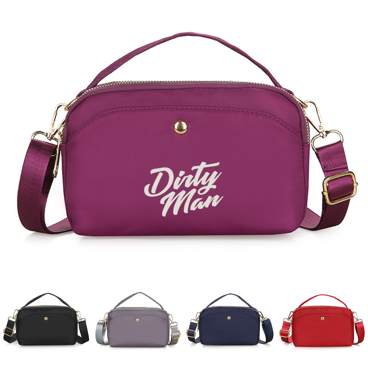 Portable Nylon Crossbody Bag