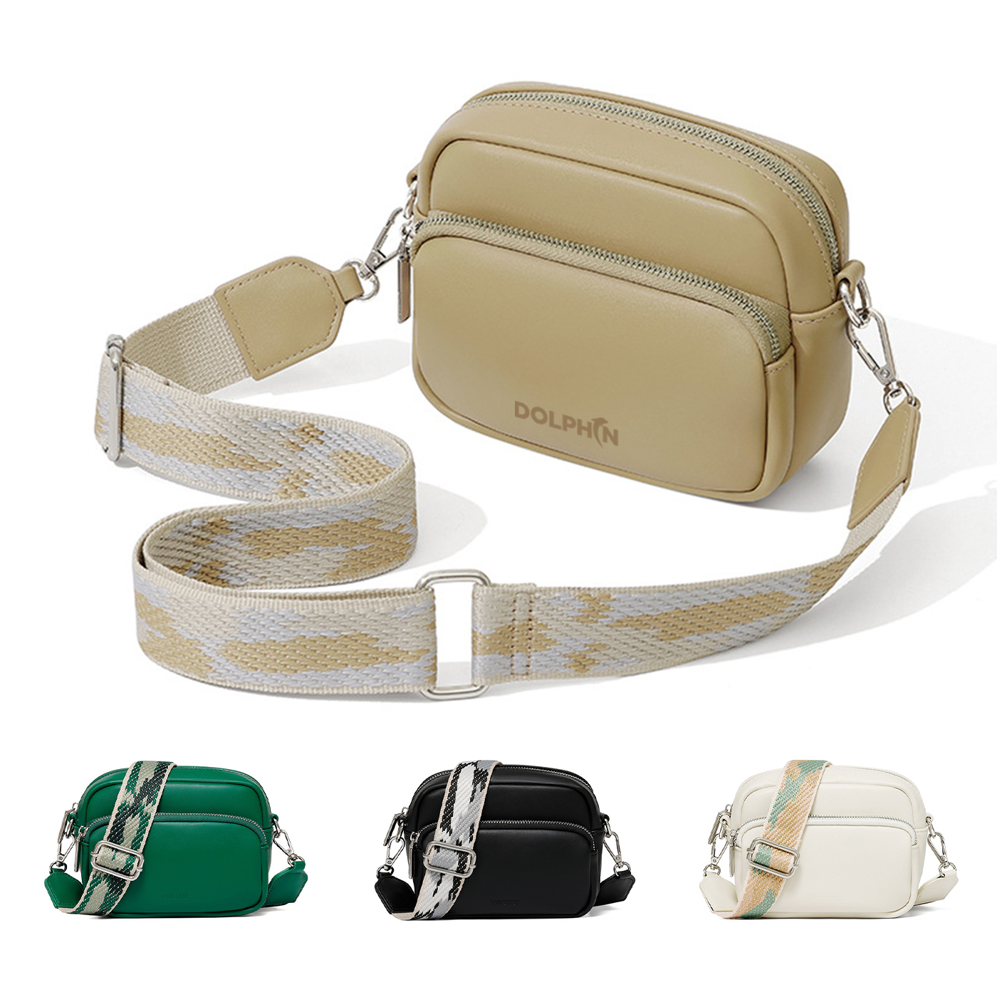 Crossbody Bag With Wide Shoulder Straps